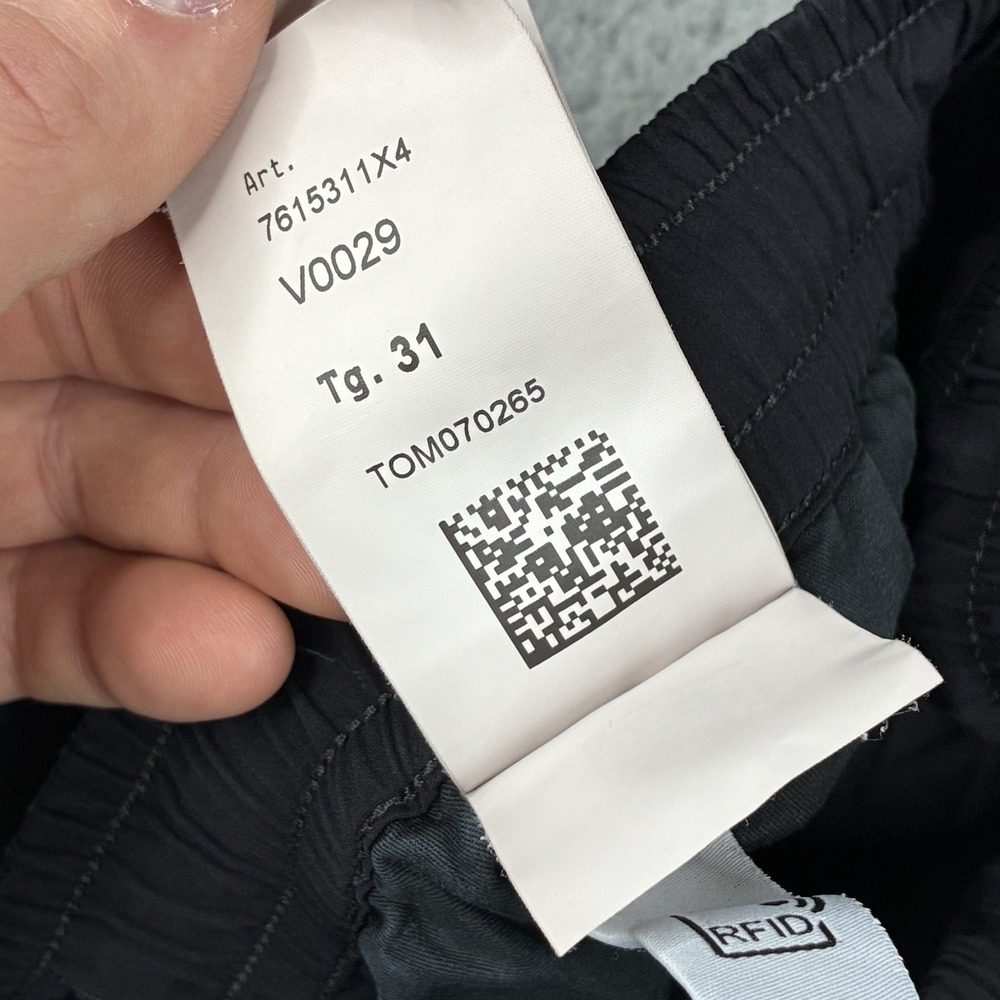 Stone Island Marina Pants Men's 31 Black Tapered Stretch Cargo Joggers Italy - Picture 11 of 16